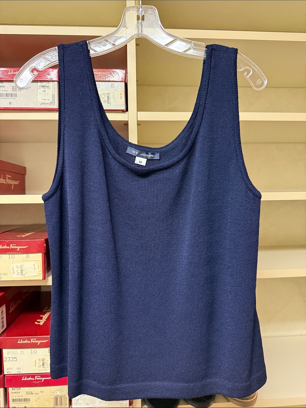 St. John navy Knit Tank